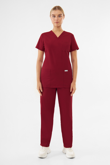 Medizinisches Set Damen Uniformix TEAM, Oberteil T1000 + Hose T1190, Burgundy