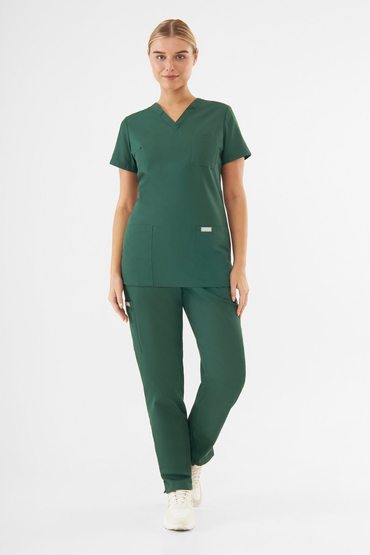 Medizinisches Set Damen Uniformix TEAM, Oberteil T1000 + Hose T1190, Hunter Green