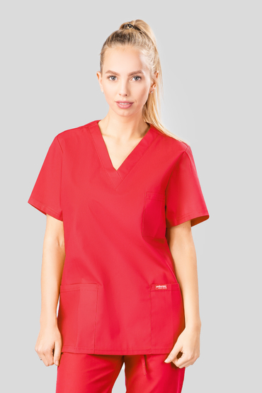 Universelles medizinisches Set, Uniformix Club, Bluse CM126 + Hose CM119, Rot