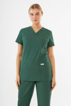 Damen-Medizinische Bluse, Uniformix TEAM T1000, Hunter Green