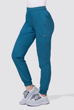 Medizinische Damen Hose Flex Zone, Jogger, grünblau. FZ2056