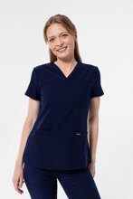 Medizinischer Damen Kasack Uniformix, Super Flex 4000-Navy