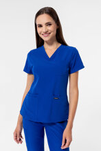 Medizinischer Damen Kasack Uniformix, Super Flex 4000-Royal Blue