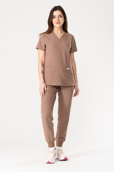 Medizinisches Set Uniformix RayOn, Bluse 3000 + Hose 3020. Root Brown