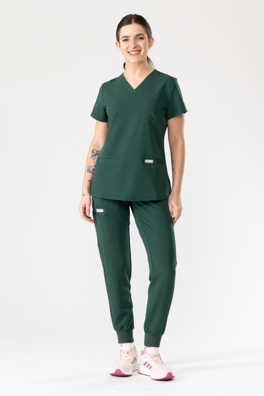 Medizinisches Set Uniformix RayOn, Bluse 3000 + Hose 3020. Hunter Green