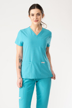 Medizinischer Damen Kasack Uniformix, Super Flex 4000-Teal