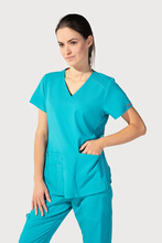 Medizinischer Damen Kasack Med Couture Performance Touch, 7459-TEAL