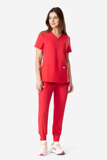 Medizinisches Set Uniformix RayOn, Bluse 3000 + Hose 3020. Red